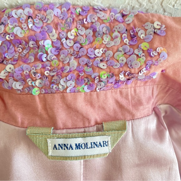 Vintage Anna Molinari Blumarine sequin embellished lavender pink jacket - Picture 15 of 16
